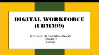 UBM 599   Digital Workforce Presentation