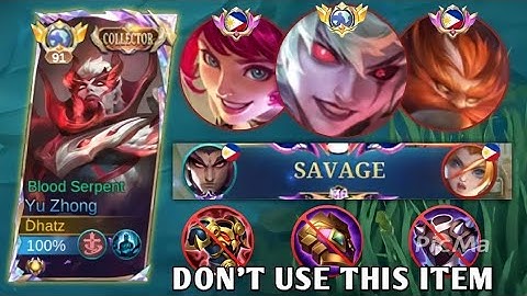 YU ZHONG BEST BUILD TO RANK UP FASTER SEASON 39!! (100% working)