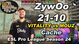 ZywOo (21-10) VITALITY vs MOUZ (Cache) | ESL Pro League Season 24