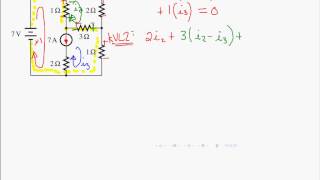 Mesh Analysis with current sources (super mesh)