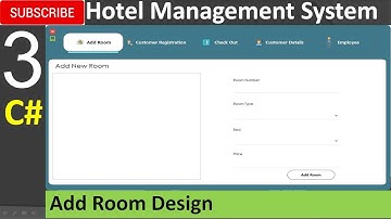 3. Hotel Management System in C# - Add Room Design