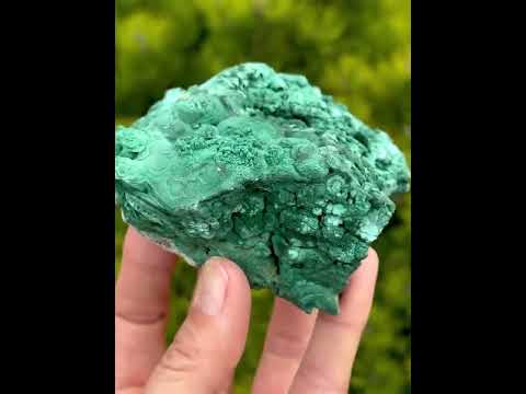 Ботриоидный МАЛАХИТ - натуральный камень - ДР Конго, видео 1