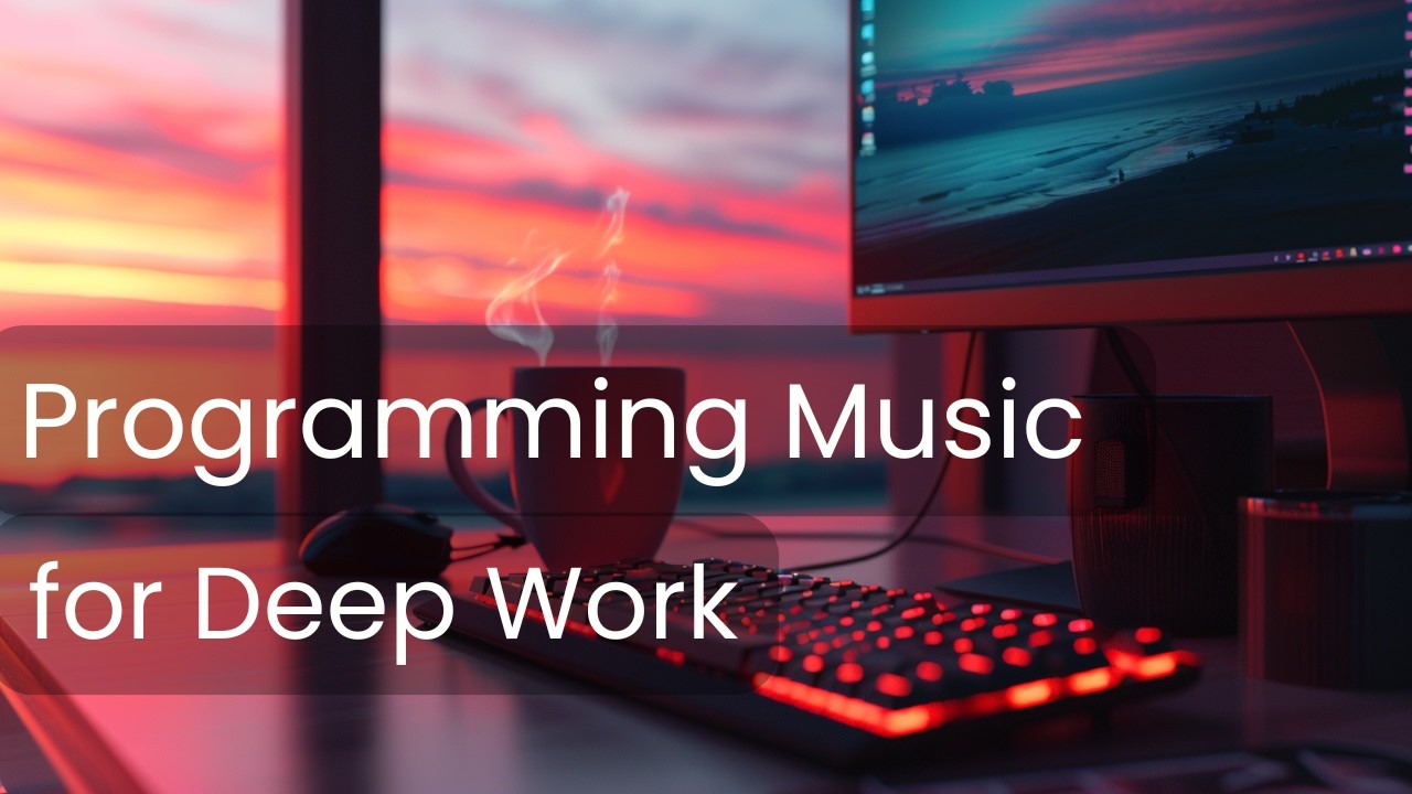 Deep Work & Coding Session — Miami Beachfront Office Ambience [1 Hour Synthwave Mix]