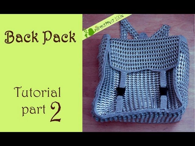 DIY: How to crochet a backpack with aluminum pop tabs part 2  display picture 1