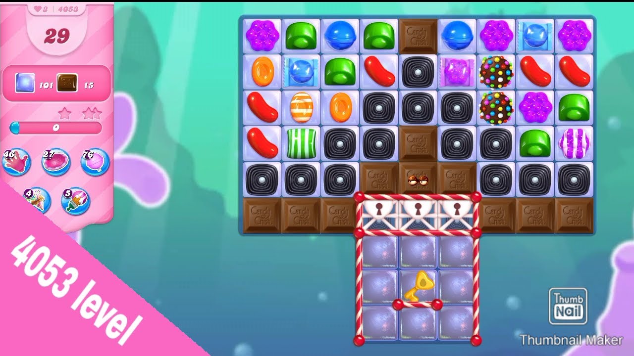 Candy crush Saga level 4053clear 101 jelly's & 15 chocolates