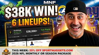 HOW I WON $38K By Entering Just 6 Lineups Into An NFL DraftKings Showdown Contest