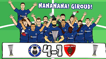 🏆4-1! GIROUD! Chelsea vs Arsenal🏆 Europa League Final 2019 (Parody Goals Highlights)