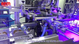 S102-3 three color auto screen bottle printer with LED-UV system