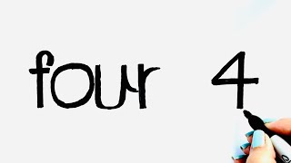 Learn Number 4 (four) ✍️ small f-o-u-r + Number 4 | Preschool Learning for Kids