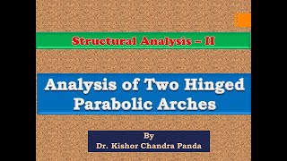Analysis of Two hinged Parabolic Arches (Problems)