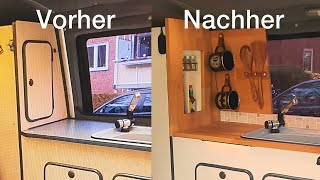 Neue Küche für den VW Bus mit passivem Licht uvm - Roadtrip Vorbereitungen Teil 1| VW T4 Projekt #28