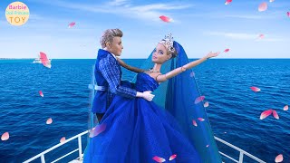 Barbie and Ken held a romantic wedding on the ship and had a party with friends