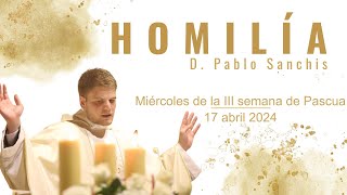 Predicación Pablo Sanchis - Sermón/Homilia Misa de hoy -  (Jn 6, 35-40) - 17/04/2024