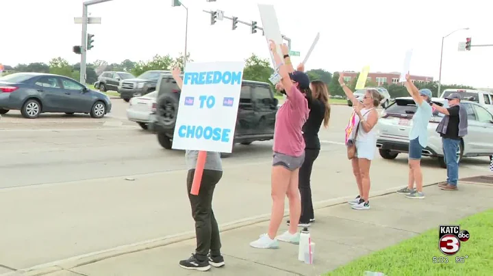 Demonstration underway outside Our Lady of Lourdes against vaccine mandates
