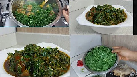 How to cook afang soup /Akwaibom style Afang soup recipe/simple and authentic way to make afang soup