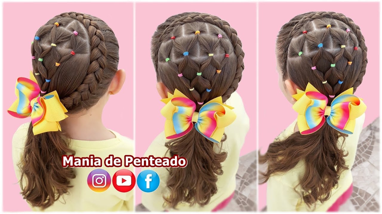 Penteado infantil  Girl hair dos, Kids hairstyles, Long hair styles