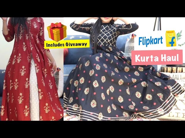 Latest Flipkart Kurti Under 290 | Flipkart Online Shopping Haul💛Itni Sasti  Or Achchi | Long Straight - YouTube