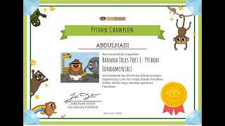 CodeMonkey   Banana Tales: Part I: Python Fundamentals Challenges 16 - 19