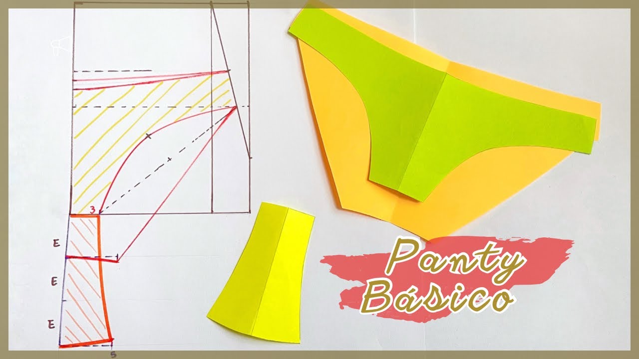 COMO HACER EL PATRÓN / MOLDE BÁSICO DE PANTY |LENCERÍA Y ROPA INTERIOR🌹
