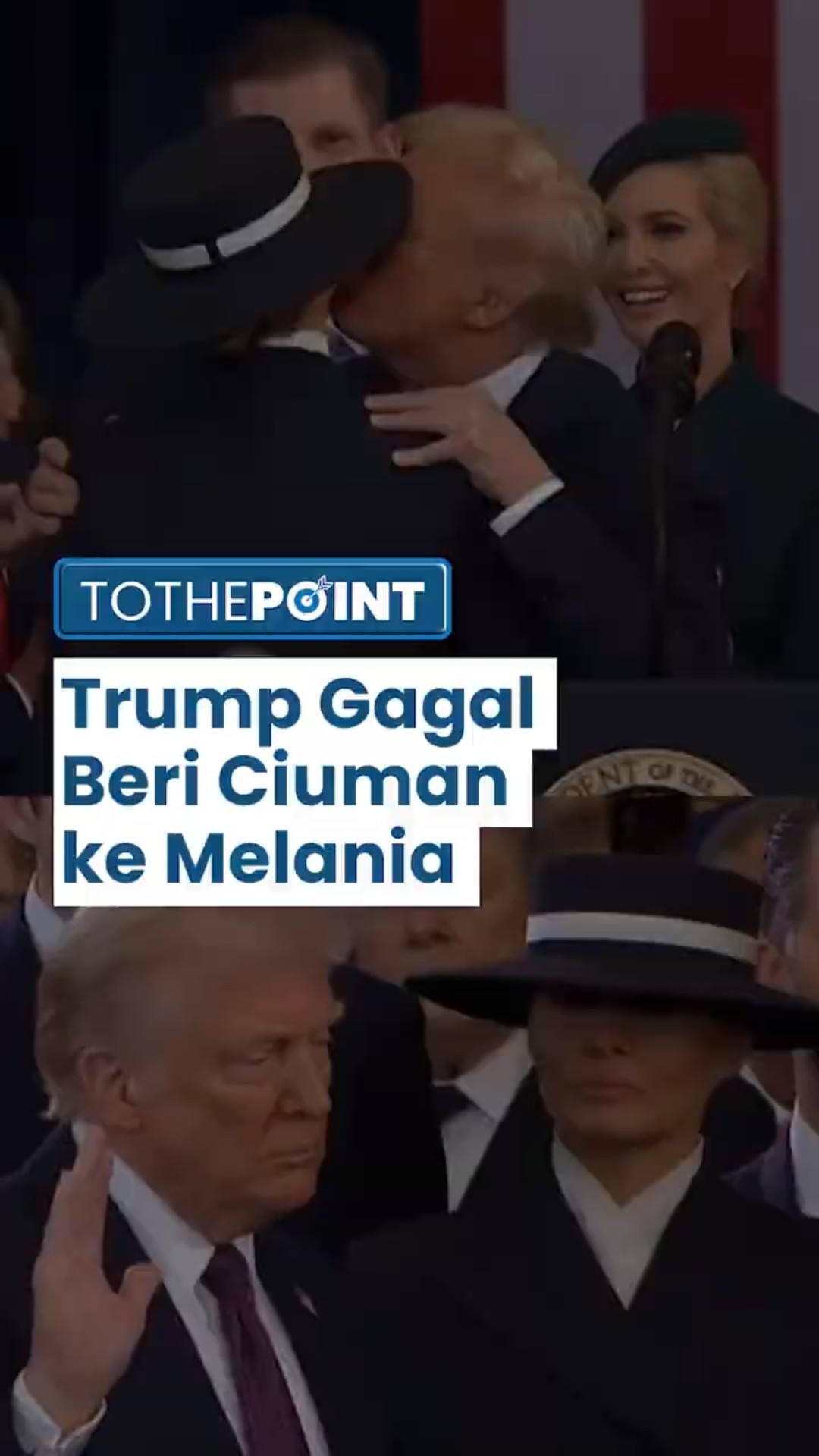 Video Donald Trump Gagal Beri Ciuman ke Melania Karena Terhalang Topi Besar Buat Heboh di Medsos!