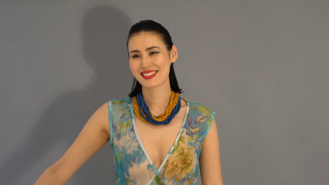 Top Mongolian Model at Photo Shoot for L'Antonio Resort Wear