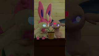 Espeon and sylveon\\drink coffe\\3d eeveelutions animation memes #eeveelution #pokemon #blender #memes