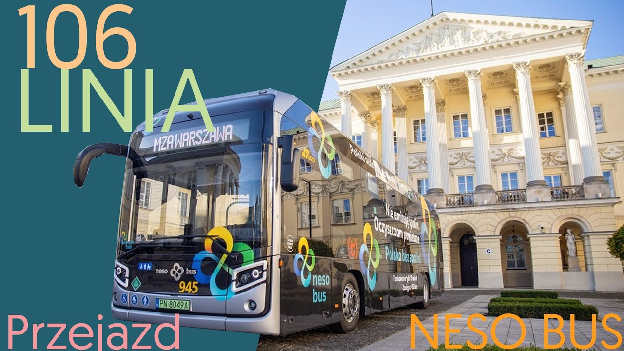 Przejazd linią 106 w testowym Nesobusie 12 | Młynów-Mariensztat