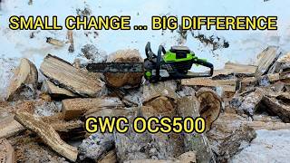 One Little Change And This Cuts Like A Pro - Greenworks Commercial Ocs500 Battery Chainsaw