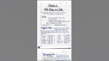 Acids,Bases and Salts🔮💗🫧 | Class 10th chemistry 🧪⚗️ chapter 2 | Handwritten notes with pdf | #notes