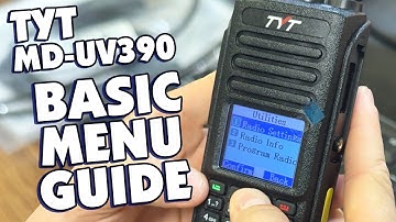 Basic Menu Guide for the TYT MD-UV390 DMR Radio