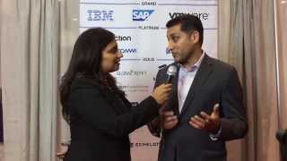 TiEcon 2014 Ashish Gupta of Actian  Interviewing at the Media Lounge with Kiran Malhotra