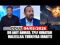 Wednesday News 04 03 2026 Dr Abiy Ahmed TPLF Accused Turkish Attack A3multimediastudio Wednesday News 04 03 2026 Dr Abiy Ahmed TPLF Accused Turkish Attack A3multimediastudio
