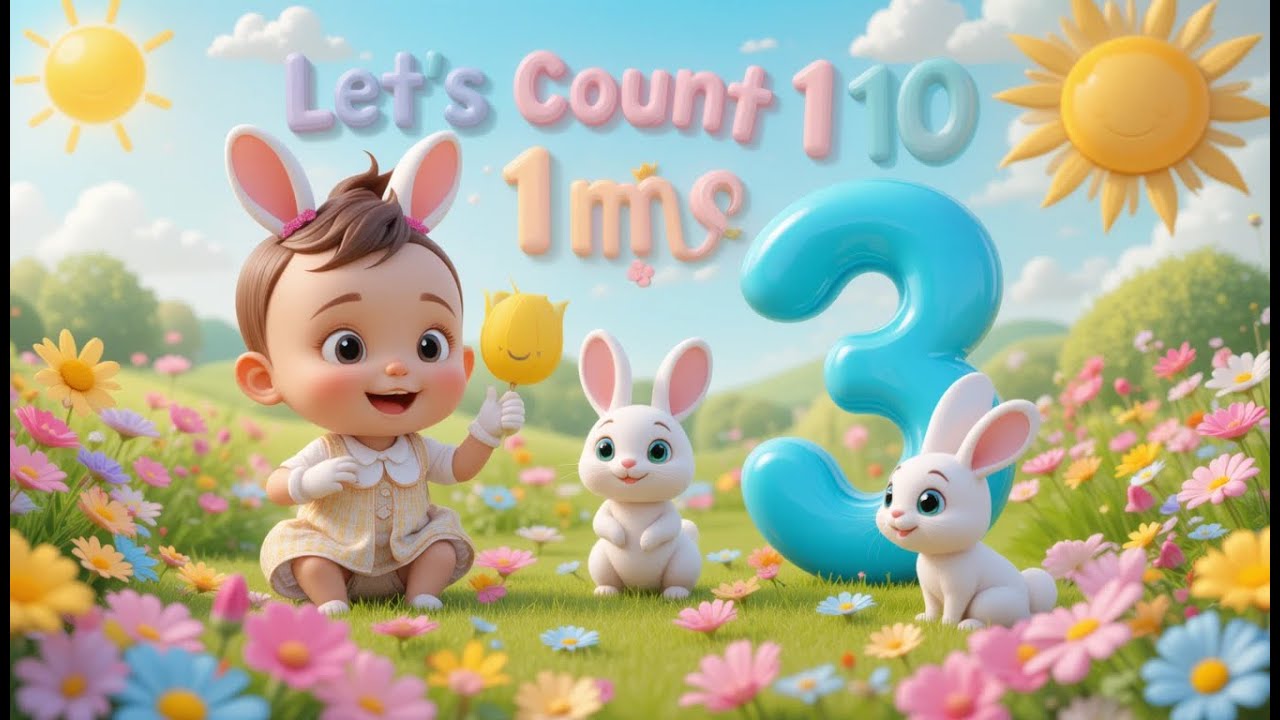 Rabbit Counting 1 to 10 | Learn Numbers with Rabbits | Fun Animal ...