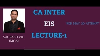 CA INTERMEDIATE EIS (LECTURE-1) FOR MAY 20
