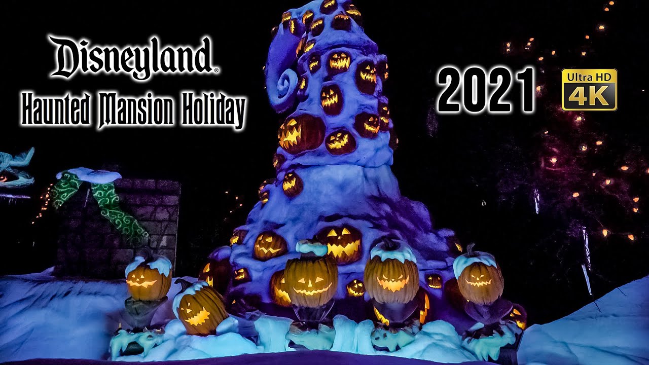 Disney Haunted Mansion Nightmare Before Christmas Last Day Jan 2022 Haunted Mansion Holiday On Ride Low Light 4K Pov Disneyland 2022 01 08 -  Youtube