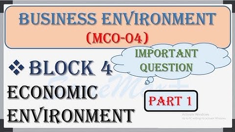 MCO-4 II BLOCK-4 II Economic Environment II Important Questions PART 1 II @Score_Max