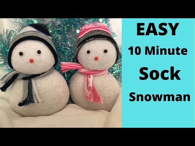 How to Make an Easy Sock Snowman Craft - This Pixie Creates