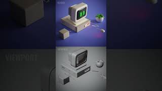 Cute Mini PC (Render Vs Viewport) Animation