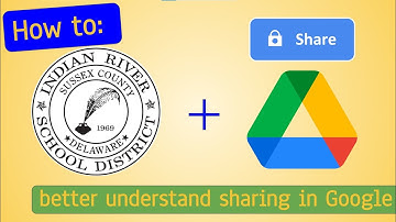 IRSD Instructional: Understanding sharing settings in Google Drive