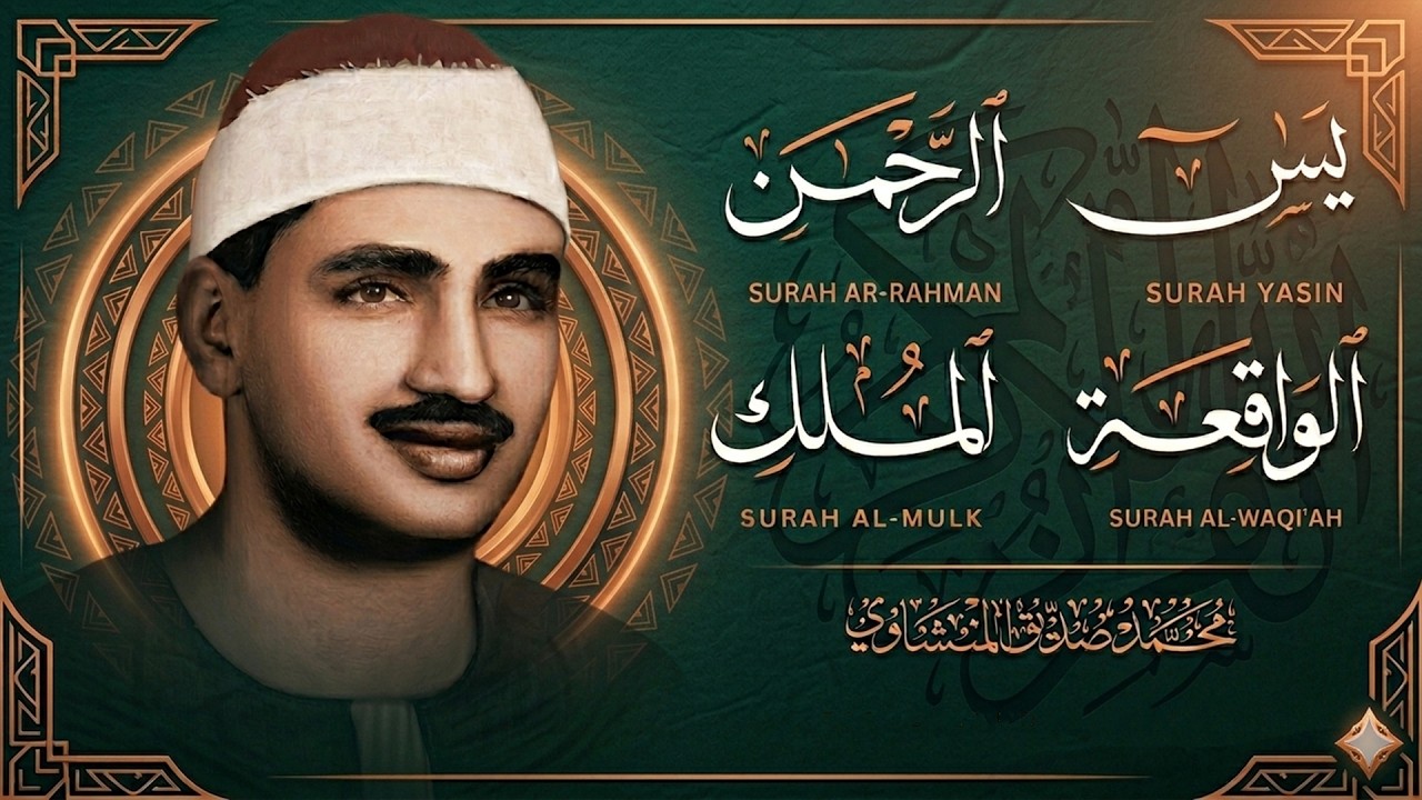 سورة يس والرحمن والواقعة والملك | للرزق والشفاء العاجل | الشيخ المنشاوي