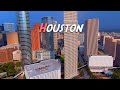 Aerial houston texas  4k drone footage city tour