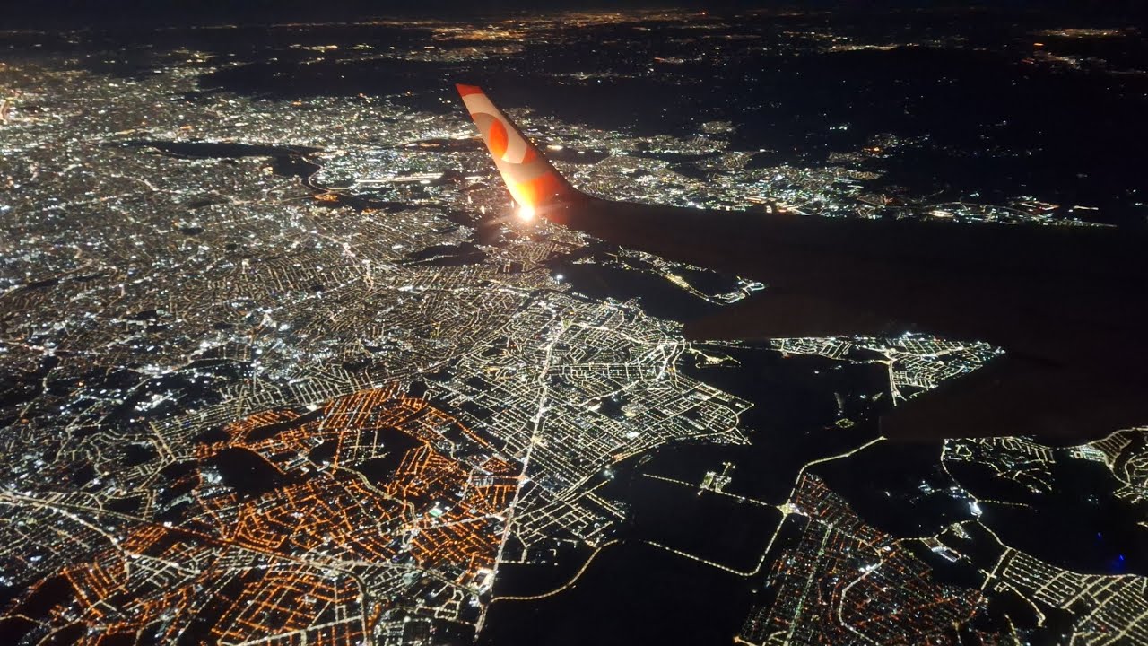 Decolagem Noturna de Congonhas (CGH) São Paulo: A Bordo do Boeing 737-76N