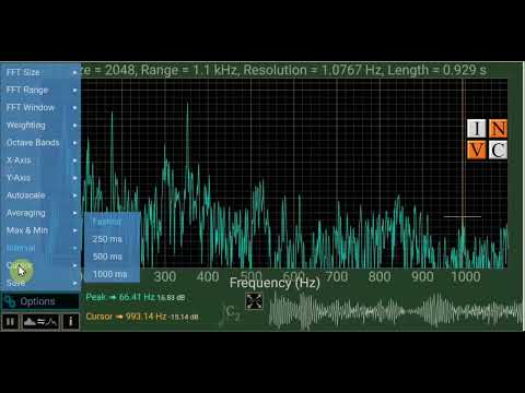 Narrow band tonal noise analysis using free android app