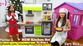 Food Cooking Pretend Playtime. Kitchen Playset Unboxing. Step 2 EURO Edge Kitchen Playset Toy