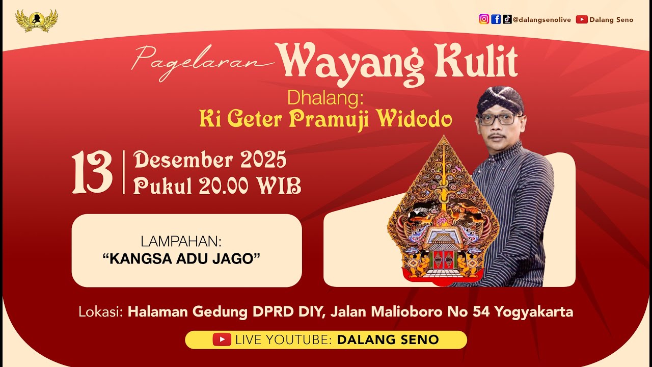 #LiveStreaming Wayangkulit Ki Geter Pramuji Widodo - KANGSA ADU JAGO