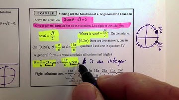 7.3 Notes Solving Trig Equations