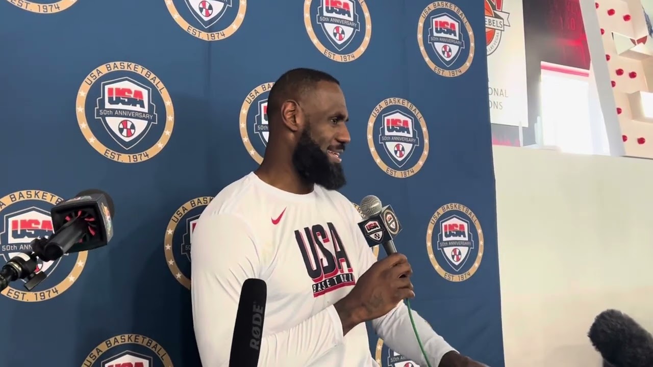 LeBron James talks about playing with his son Bronny James and playing for new head coach JJ Redick