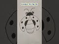 Latter Drawing | Easy Ladybug 🐞 Drawing with Latter A | #youtubeshorts #ladybugdrawing