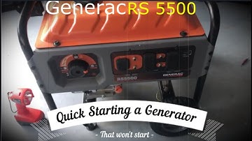 Quick Starting a Generator that will not Start - Generac RS5500