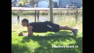plank on elbows-body weight exercise for Strength Stack 52